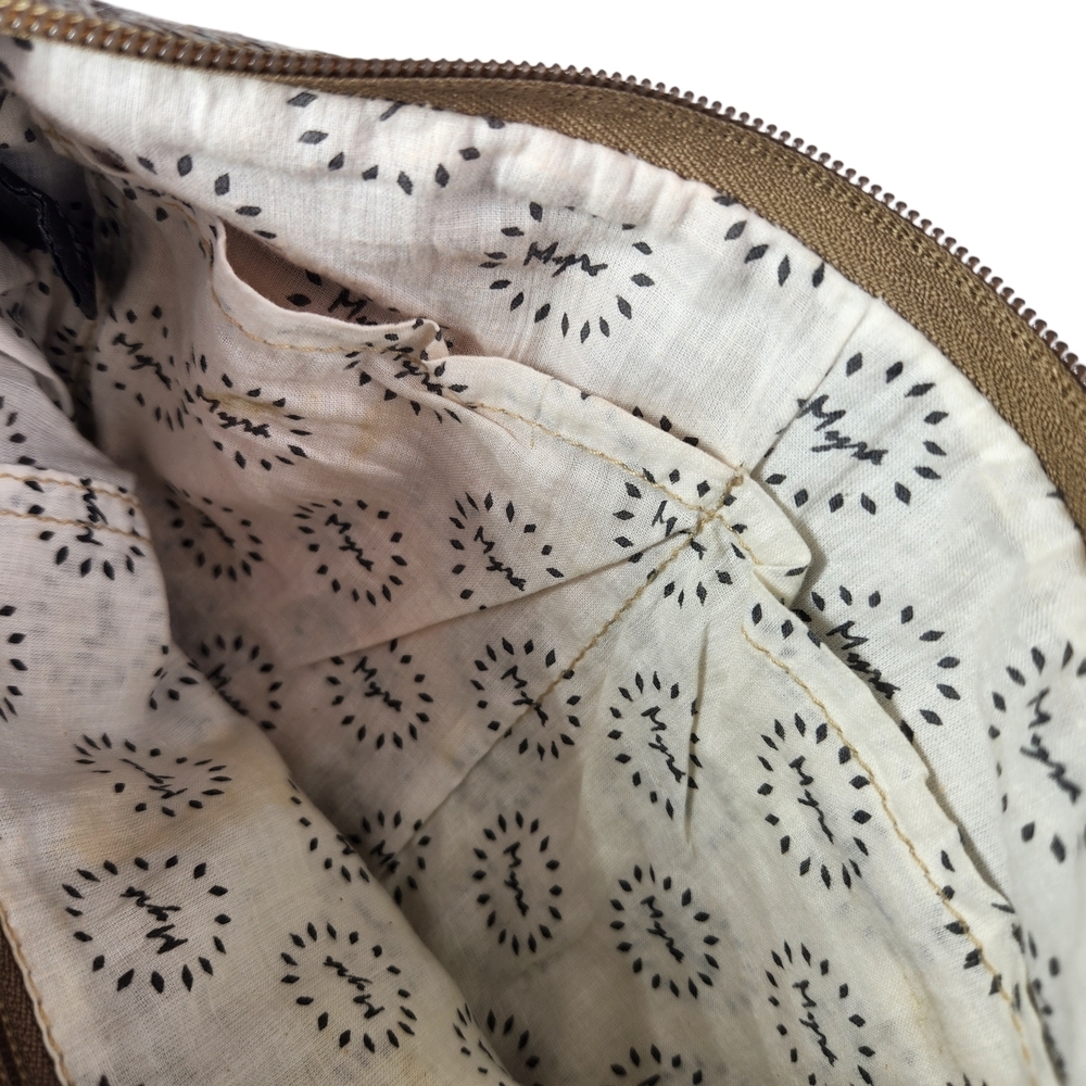 Myra Bag Crossbody Upcycled Canvas Genuine Cowhide Hair Patchwork Boho Leather - Picture 12 of 15